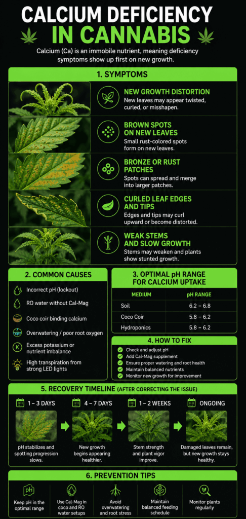 calcium deficiency chart infographic