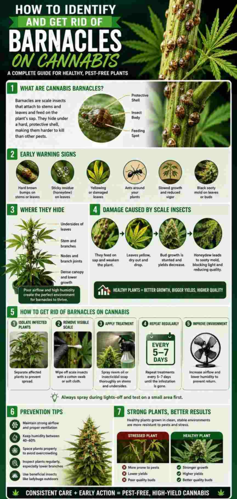 how to identify and get rid of barnacles on cannabis