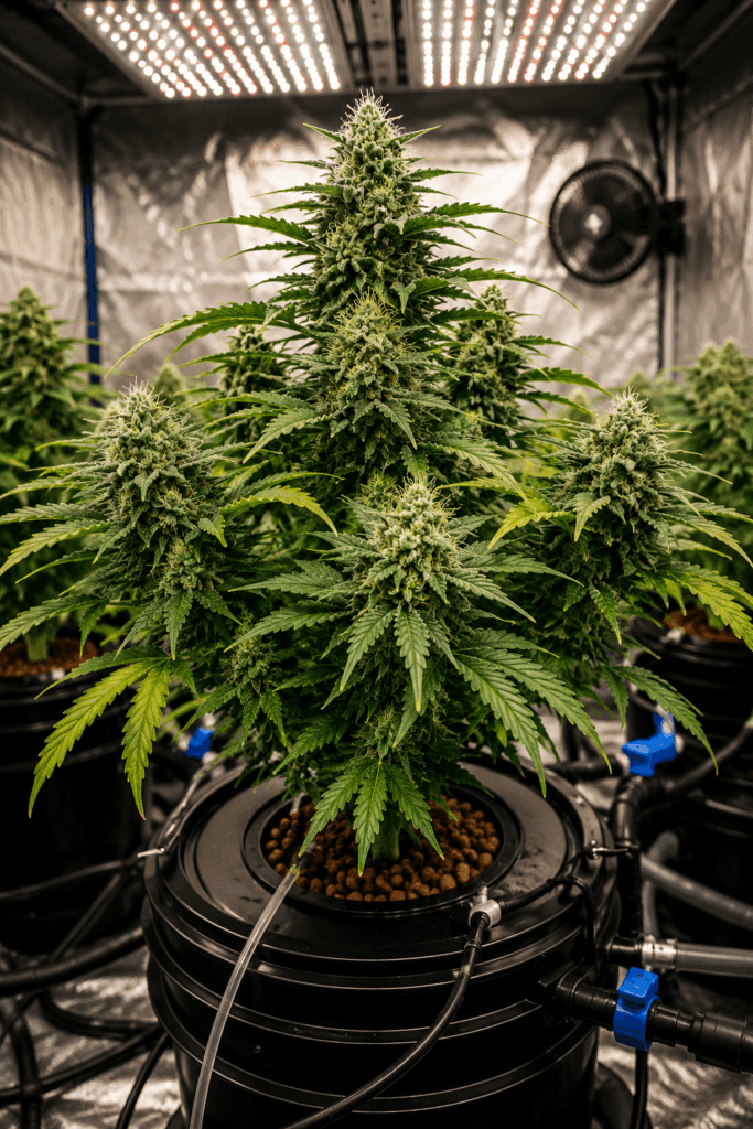 Autoflower Cannabis Plant During Mid Flower