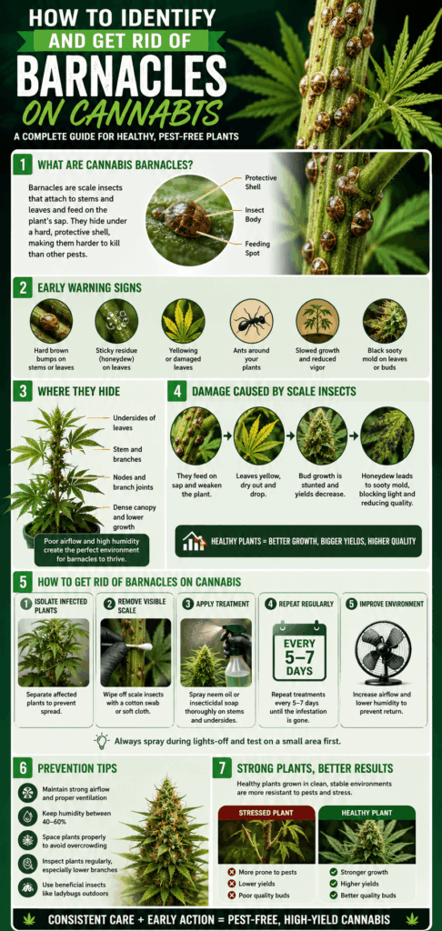 how to identify and get rid of barnacles on cannabis