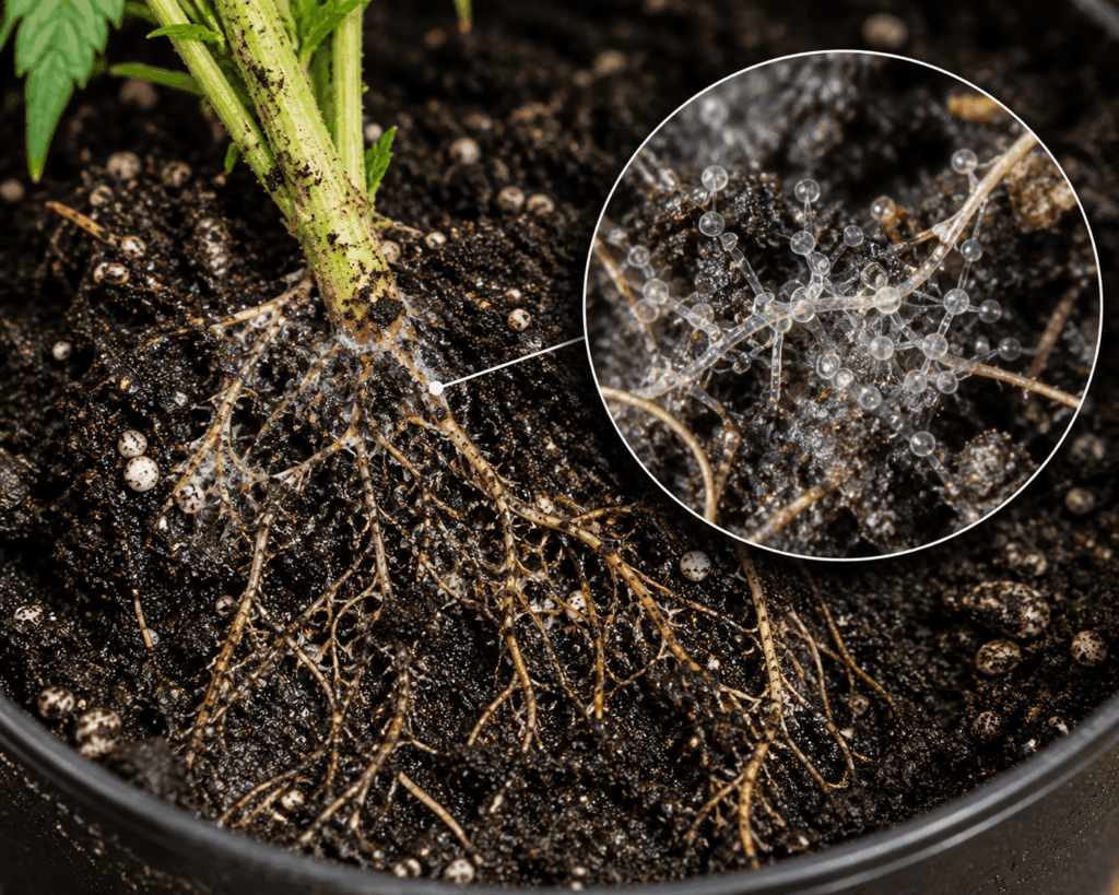 Comparison of healthy and rotting roots