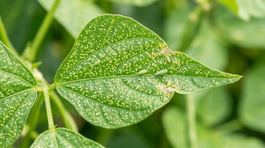 leafhopper damage strippling feeding
