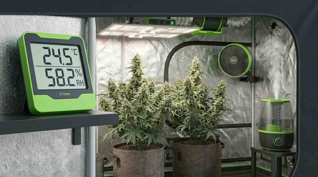 grow tent temperature and humidity