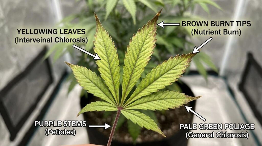 cannabis nutrient lockout symptoms