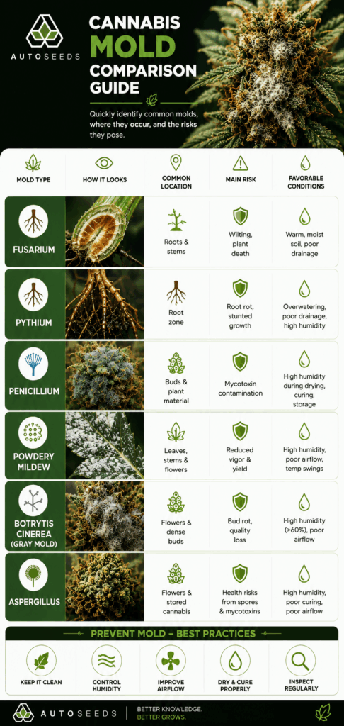 mold comparison chart