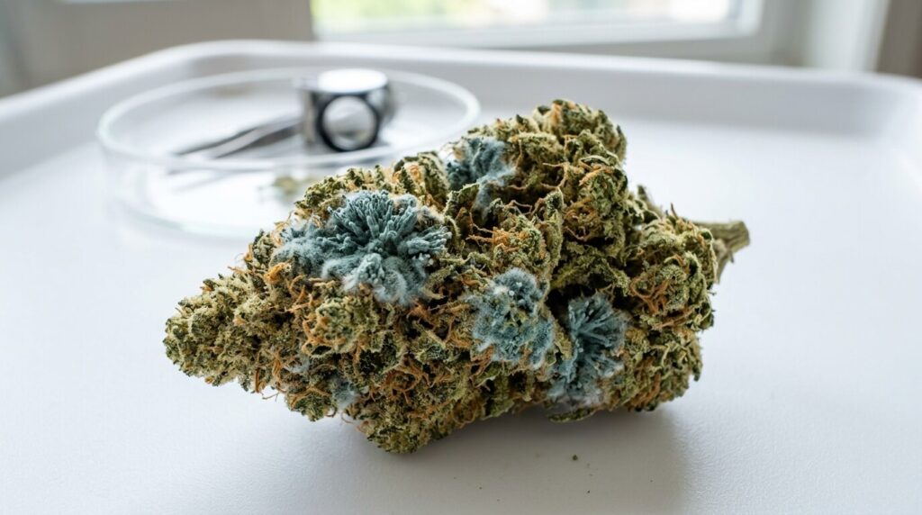 mold growing on cannabis buds penicillium
