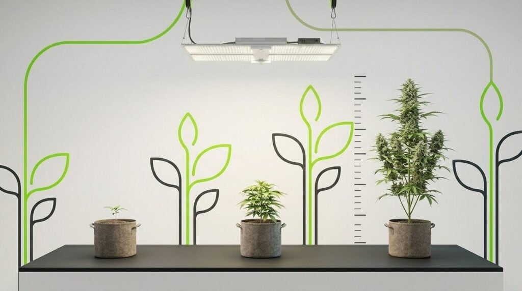 autoflower plant height progression
