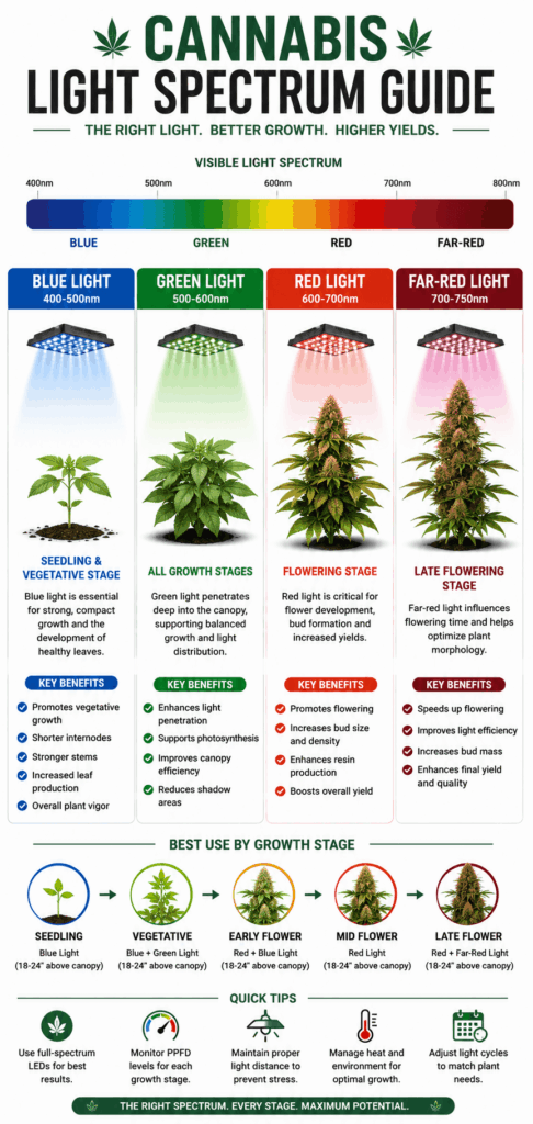 comparison light spectrum guide for growth