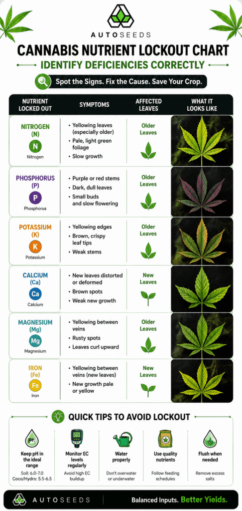 cannabis nutrient lockout comparison