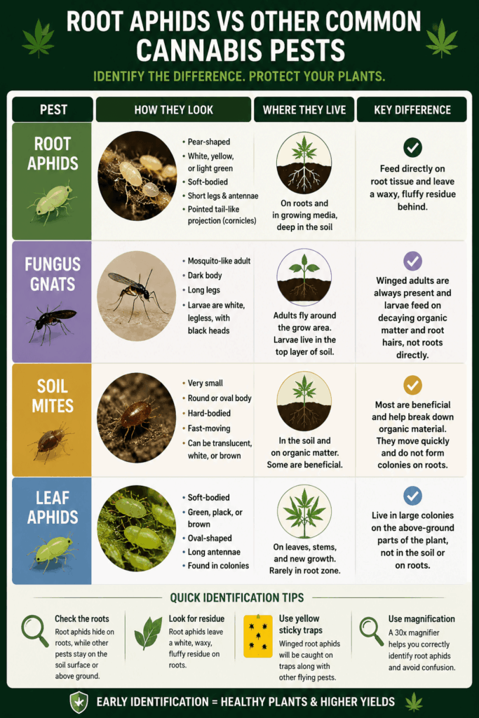 root aphids comparison pest guide