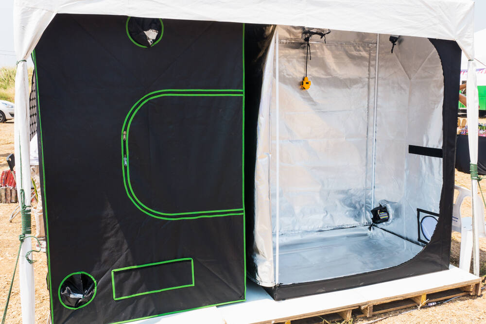two grow tents next to each other