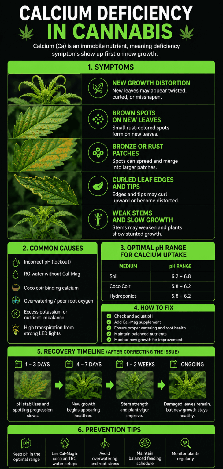 calcium deficiency chart
