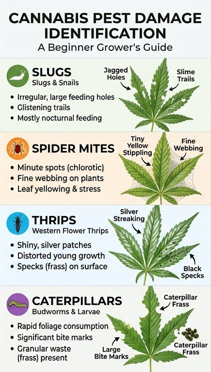 cannabis pest damage infographic