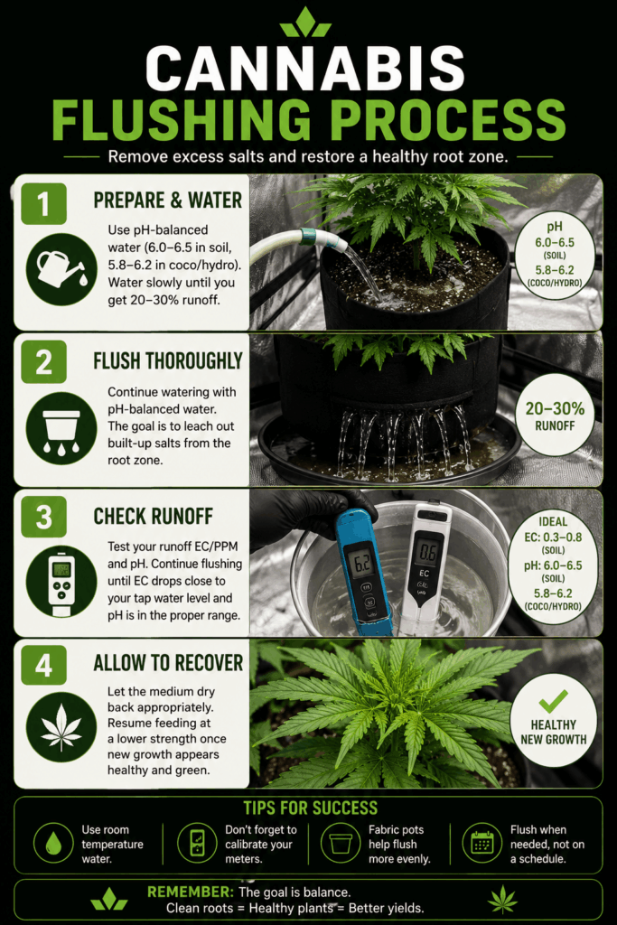 cannabis flushing process