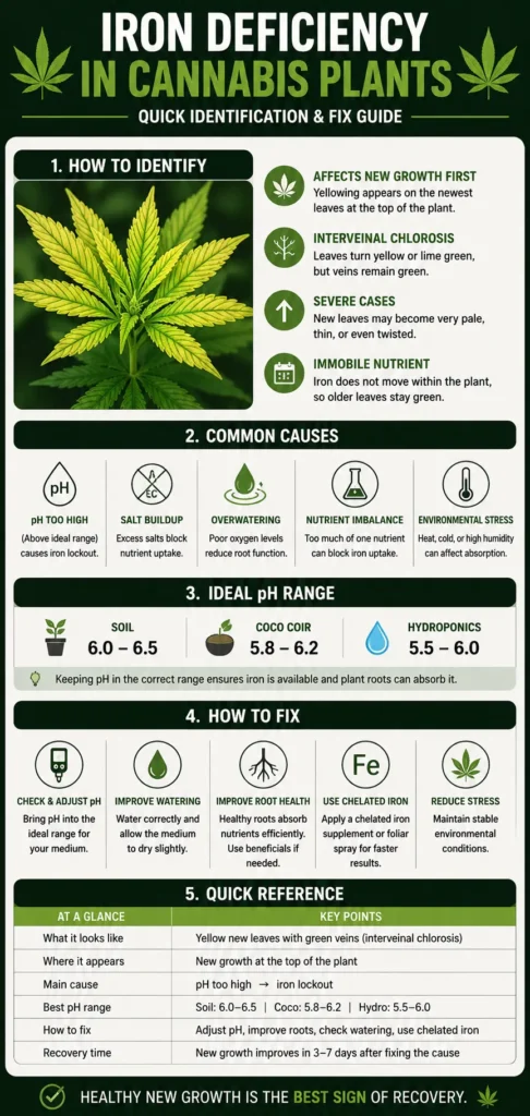 cannabis chart on iron deficiency