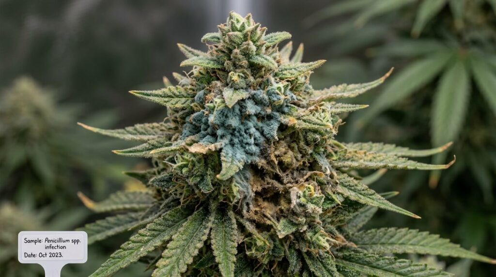 cannabis cola infected with penicillium mold