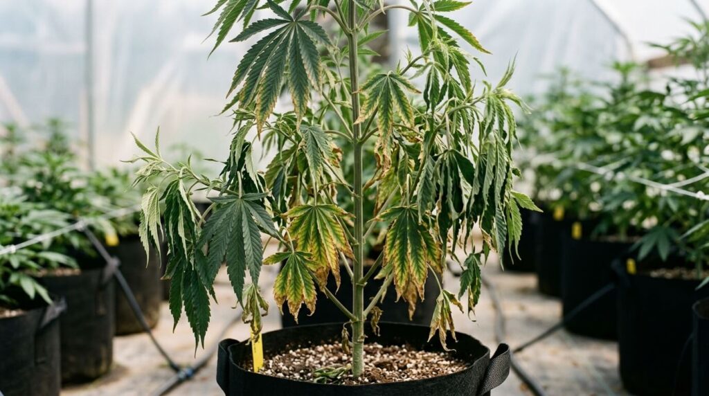 fusarium plant on cannabis autoflower