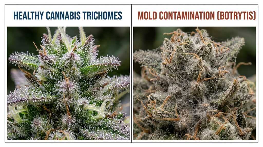 cannabis trichomes versus mold
