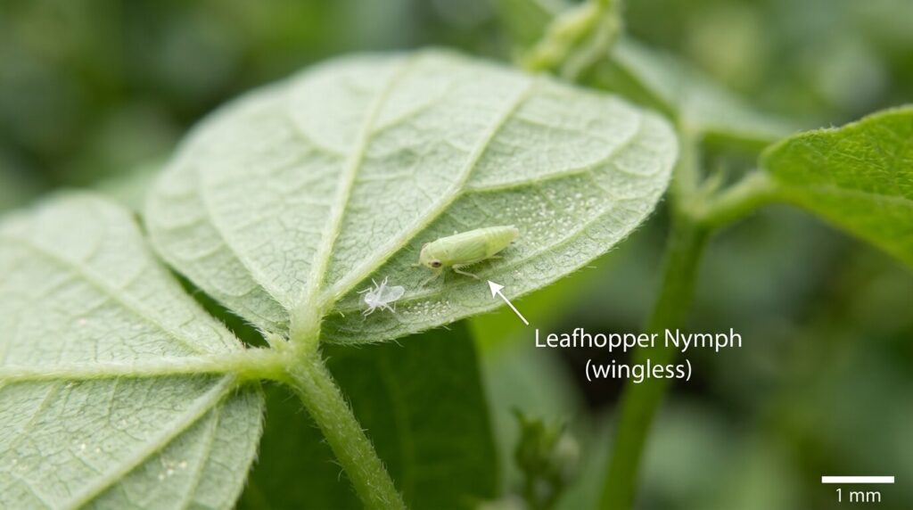 immature leafhopper early infestation
