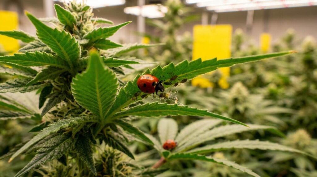 ladybug controls cannabis pests
