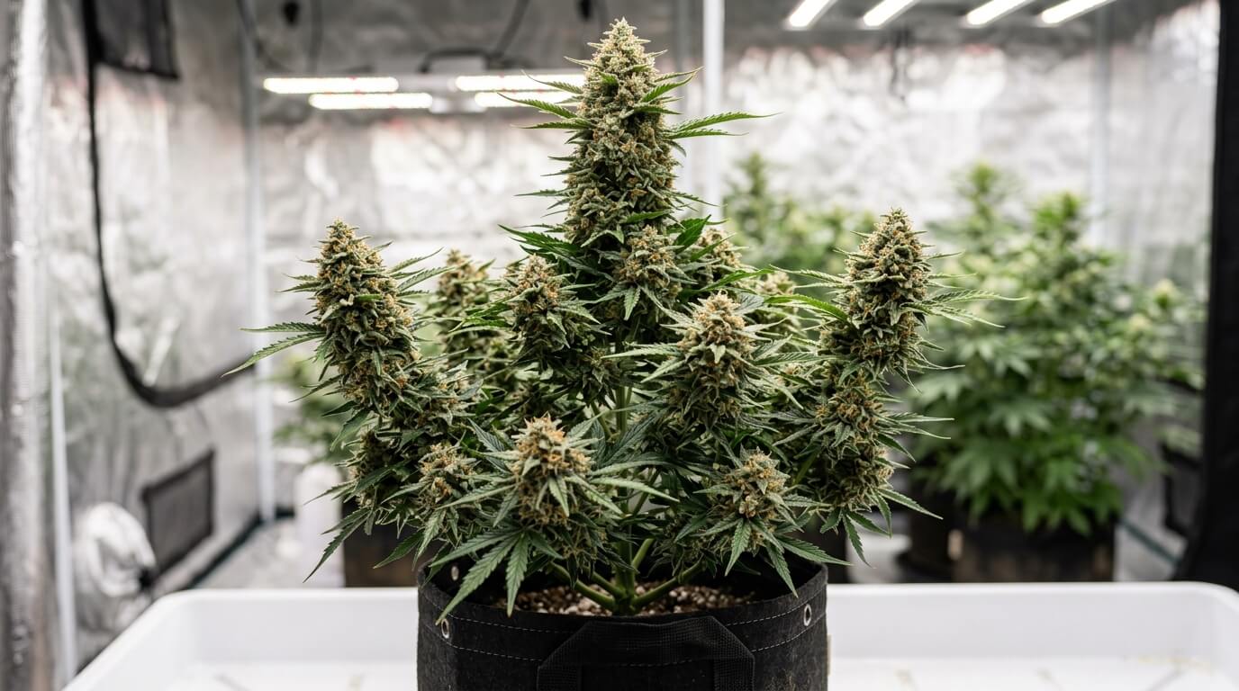 autoflower plant in a pot