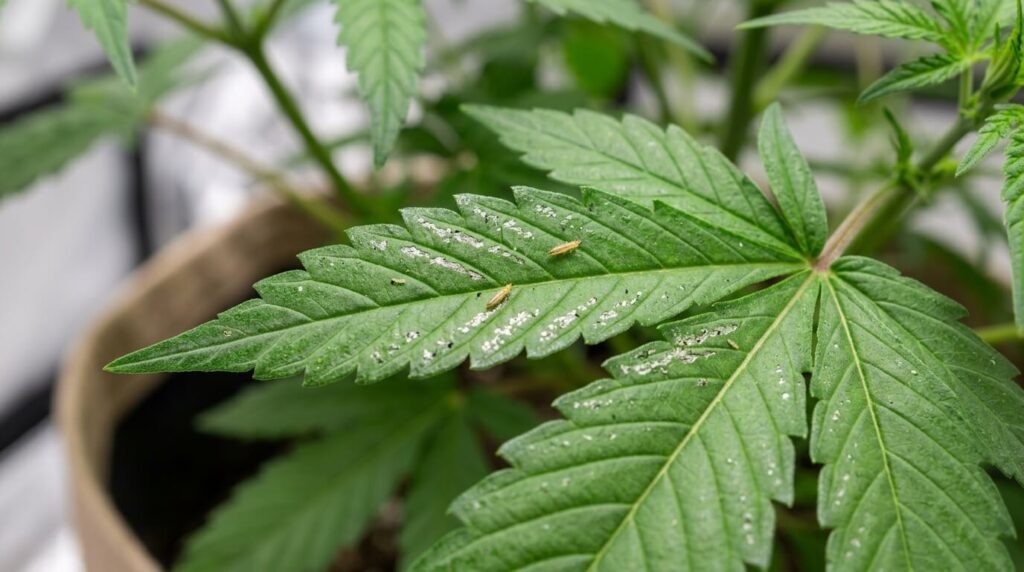 thrips affecting cannabis plant